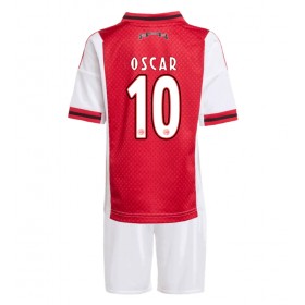 Dětské fotbalový komplet Ajax Oscar Gloukh #10 Domácí košile 2025-26 Krátkým Rukávem